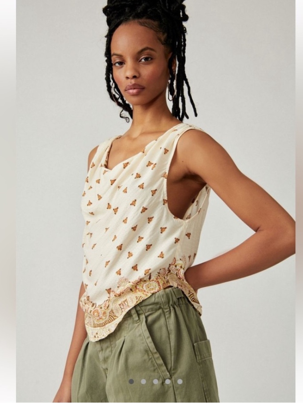 Free People Silas Cowl Neck Top